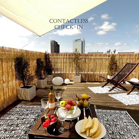 City Center Flat W Roof Top Terrace & Free Parking Oslo Luaran gambar