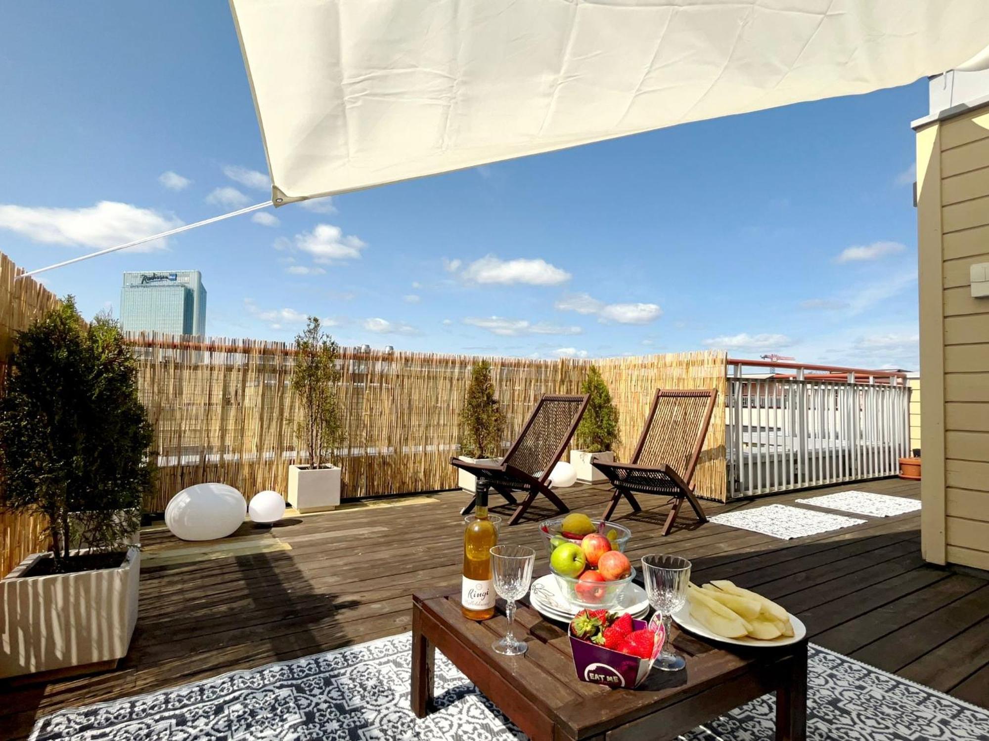 City Center Flat W Roof Top Terrace & Free Parking Oslo Luaran gambar