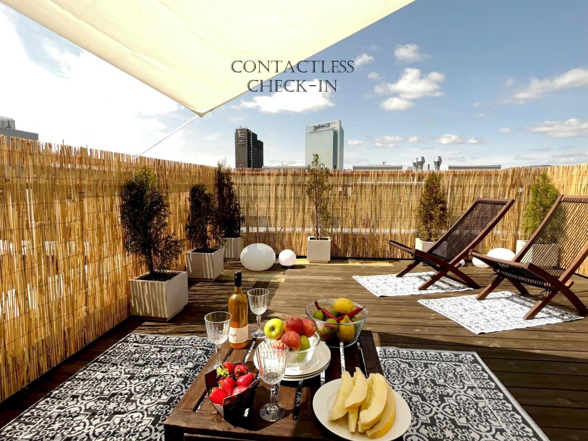 City Center Flat W Roof Top Terrace & Free Parking Oslo Luaran gambar